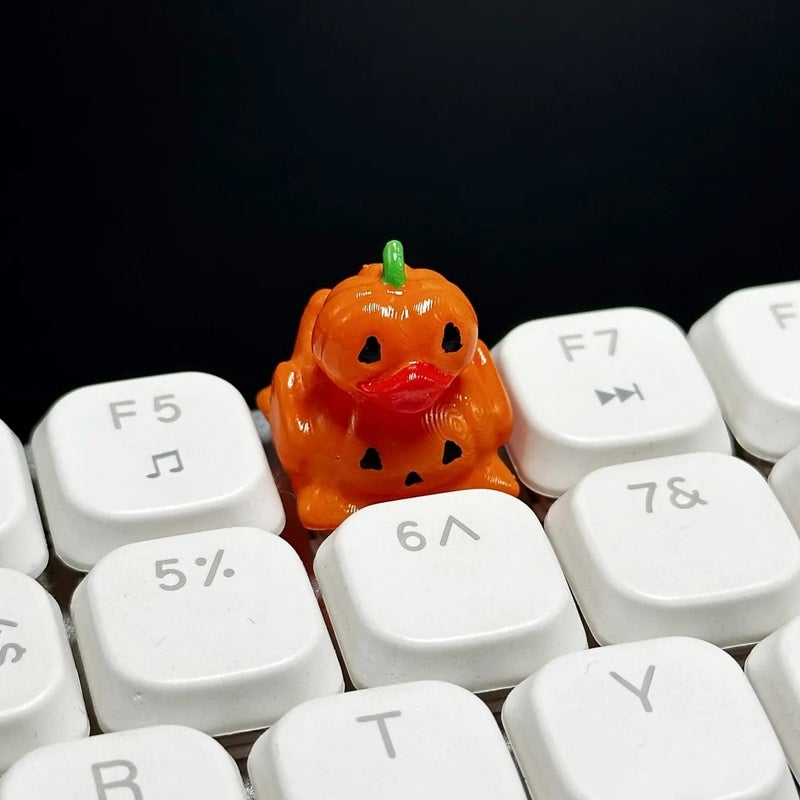 Y&D 3D Resin Artisan Keycap - Handmade Devil Duck, Cartoon Halloween Design for Gaming Mechanical Keyboards - Personalized DIY Key Switch Cover - Image 3